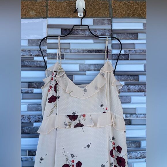 JOIE CASSIEL RUFFLED FLORAL MAXI DRESS SIZE 10 - Picture 5 of 16